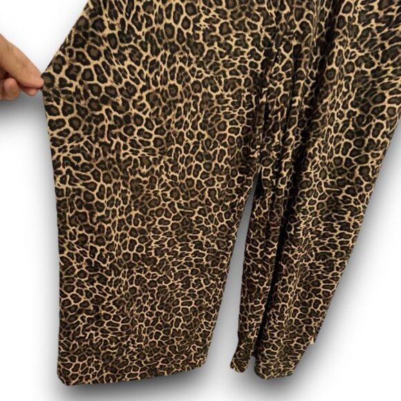 Plus Size Leopard Jumpsuit Cheetah Print Lounge One Piece Jump Suit Romper - Picture 5 of 14